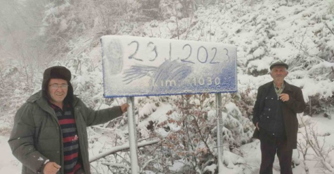 Bartın’ın yüksek kesimlerine kar yağışı başladı