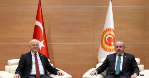 TBMM Başkanı Şentop, KKTC Cumhuriyet Meclisi Başkanı Töre ile bir araya geldi