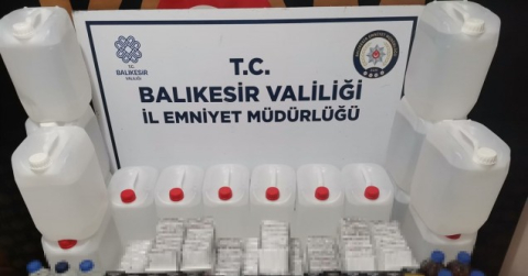 Bandırma’da sahte ve kaçak alkol operasyonu