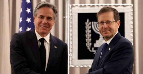 İsrail Cumhurbaşkanı Herzog, ABD Dışişleri Bakanı Blinken ile bir araya geldi