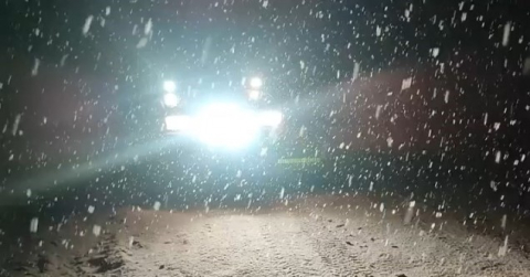 Uludağ’da yoğun karda mahsur kalan aile böyle kurtarıldı