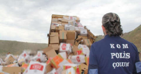 Çorum polisinden terör örgütlerinin finans kaynağı kaçakçılığa ağır darbe