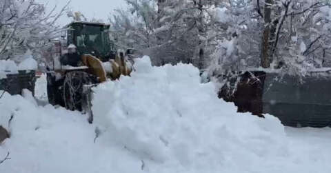 Bingöl Belediyesinin karla mücadelesi sürüyor