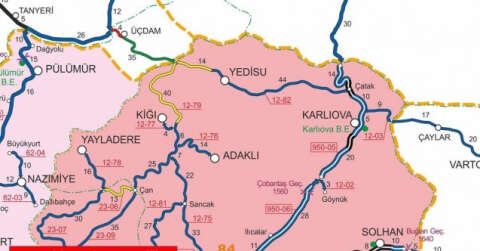 Bingöl-Elazığ ile Bingöl-Diyarbakır karayolu tır trafiğine açıldı