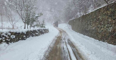 Doğu Karadeniz’de kar yağışı nedeniyle 195 köy ve mahalle yolu ulaşıma kapandı