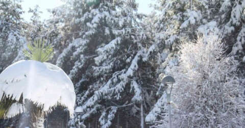 Gaziantep’in beyaz örtüsü havadan görüntülendi