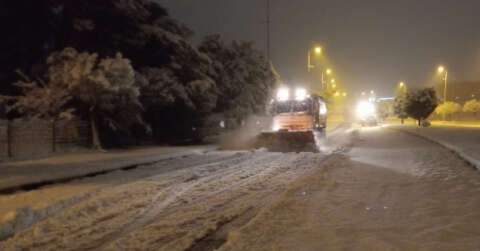 Gaziantep’te yoğun karla mücadele