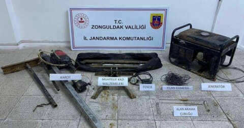 Kaçak kazı yapanlara jandarmadan suçüstü