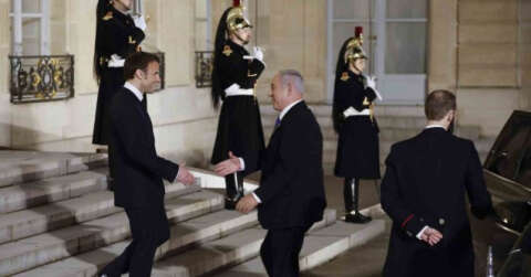 Netanyahu ve Macron, Paris’te bir araya geldi