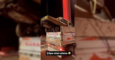 FSM Köprüsü’nde ilginç anlar: Kamyonetin kasasında araba taşıdılar