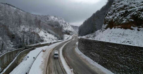 Zonguldak’ta kar yağışı etkili oldu