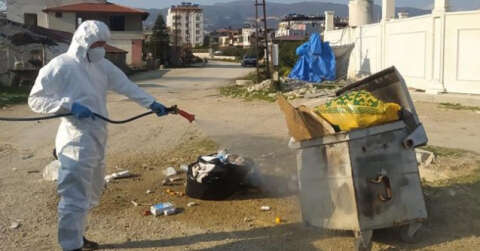 Osmangazi deprem bölgesinde ilaçlama yapıyor
