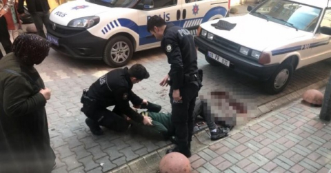 Yaralandı, polislere zor anlar yaşattı