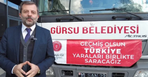 Gürsu Belediyesi, afet bölgesinden elini çekmiyor