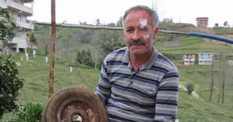 El arabası lastiğine hava basarken canından oluyordu