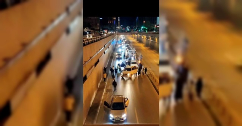 Asker uğurlamasında tehlikeli yolculuk