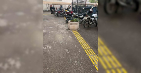 Görme engelliye saksı engeli