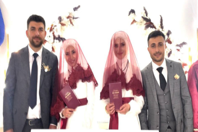 Bursa’da 2 erkek ve 2 kız kardeş aynı masada ‘evet’ dedi