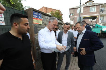 İnegöl park caddesinin asfaltı yenileniyor