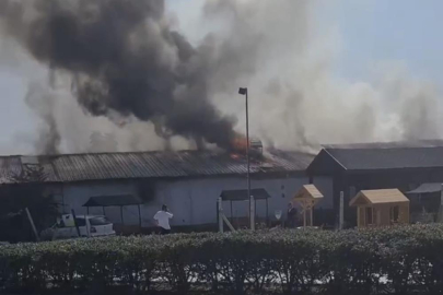 İnegöl'de mobilya imalathanesinde korkutan yangın