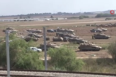 İsrail tankları, kara harekatı için Gazze sınırında bekliyor