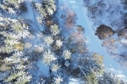 Ünlü turizm merkezinde kış manzarası
