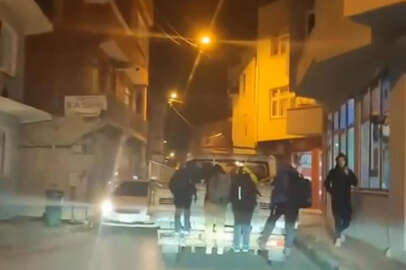 Bursa’da çocukların tehlikeli yolcuğu kamerada