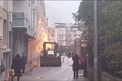 Bursa'da doğalgaz borusu patladı, korku dolu anlar yaşandı