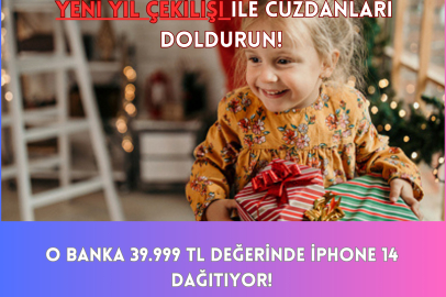"Yeni Yıl Çekilişi” ile Cüzdanları Doldurun! O Banka 39.99 TL Değerinde İphone 14 Dağıtıyor!