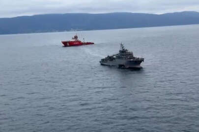 Batan geminin kayıp mürettebatını arama çalışmaları havadan görüntülendi