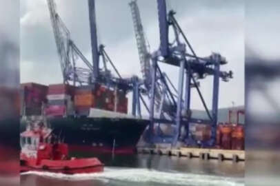 Evyapport limanında dehşet anları