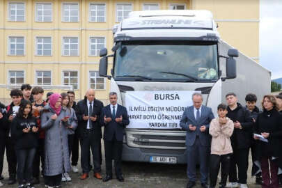 Bursa’da ‘Gazze’ için hazırlanan yardım tırı yola çıktı