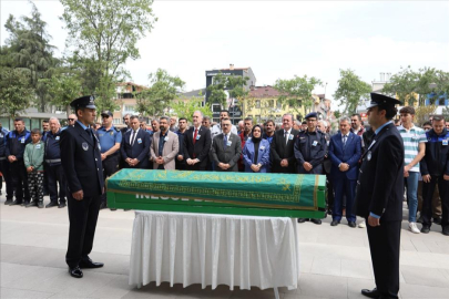 İnegöl'de vefat eden zabıta memuru Mustafa Şengün için tören