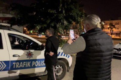 Bursa'da polisin sabır sınavı kamerada
