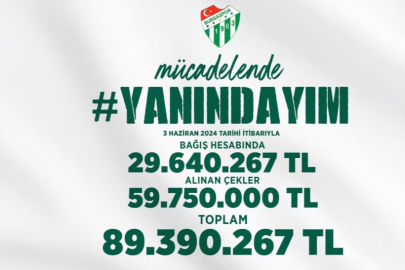 Bursaspor'a bir haftada 89 milyon TL’lik destek sağlandı