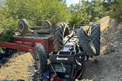 Bursa'da feci traktör kazası: 1'i ağır 6 yaralı