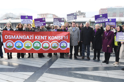 Osmangazi'de kadınlar, şiddete dur dedi