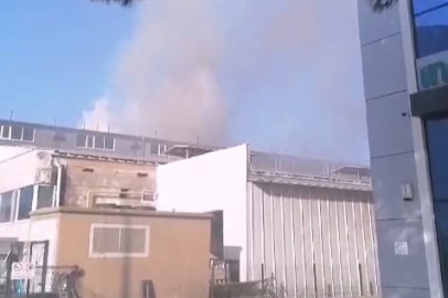 Bursa'da tekstil fabrikasında yangın...