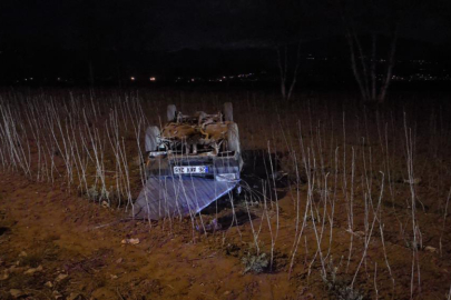 Bursa’da otomobil tarlaya uçtu: 1 yaralı