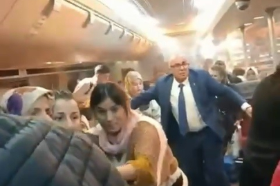 BUDO'daki yangında yaşanan panik kamerada