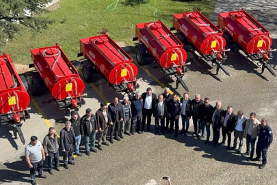 Bursa'da köylere yangın söndürme tankeri dağıtıldı