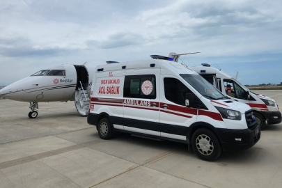 Aort koarktasyon hastası bebek uçak ambulansla İstanbul'a sevk edildi