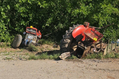 Traktör ikiye ayrıldı, sürücüsü hayatını kaybetti