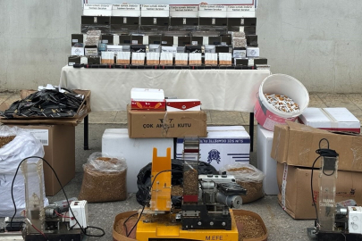 Kendi sardıkları tütünleri piyasaya süren 2 kişi yakalandı