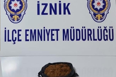 İznik'te polis ekiplerinin durdurduğu araçtan uyuşturucu çıktı