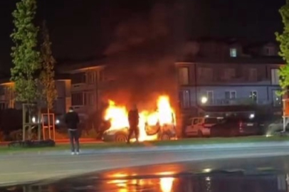 Hafif ticari araç alev topuna döndü