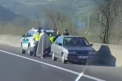 Ters şeritte kilometrelerce gitti, 9 bin TL ceza yedi