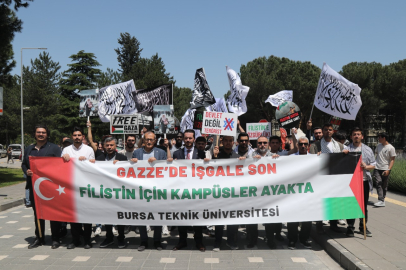 BTÜ’de Gazze için direniş çadırı kuruldu