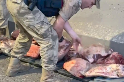 Jandarma 1 ton 700 kilo mühürsüz et ele geçirdi
