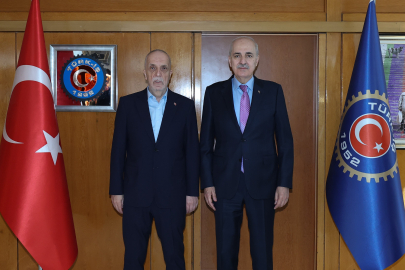 TBMM Başkanı Kurtulmuş, TÜRK-İŞ'i ziyaret etti